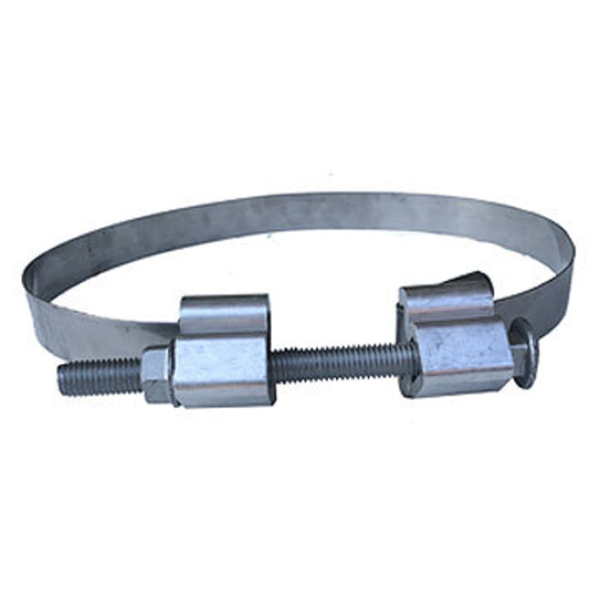 Fechometal, 5 bolt clamps + 5 straps of 72in., Material Stainless Steel, Length 72 ft, Width 0.75 in, Model# SPAFTA7308183N
